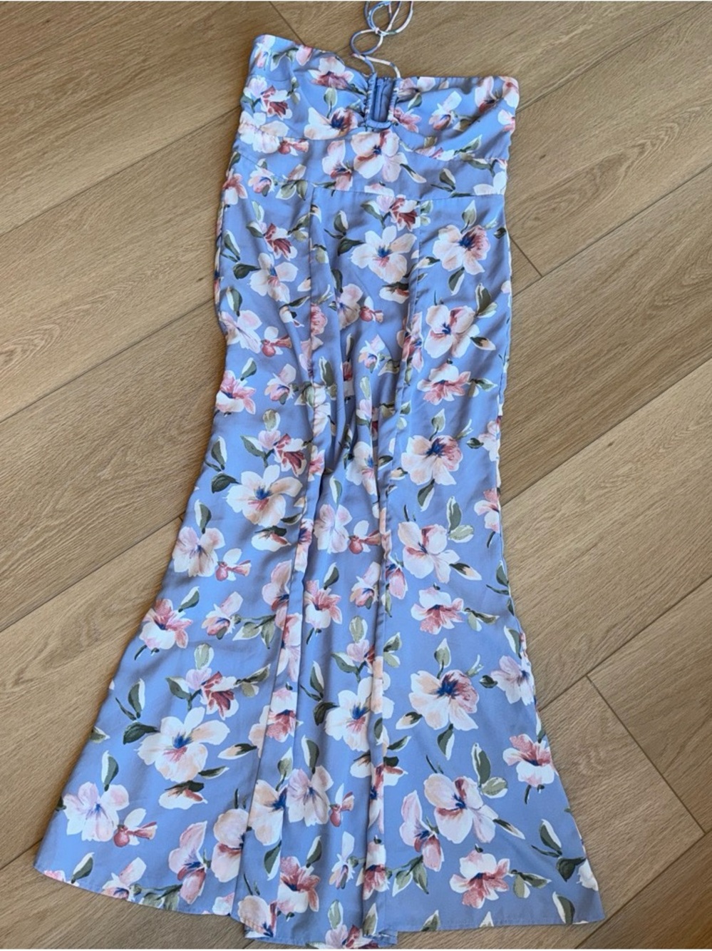 Abercrombie & Fitch Light Blue Floral Maxi Skirt